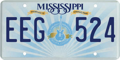 MS license plate EEG524