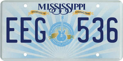 MS license plate EEG536