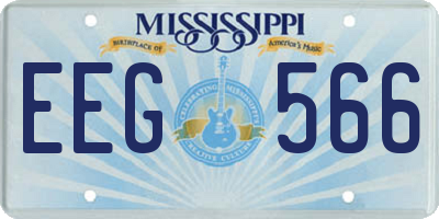 MS license plate EEG566