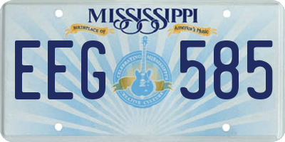 MS license plate EEG585