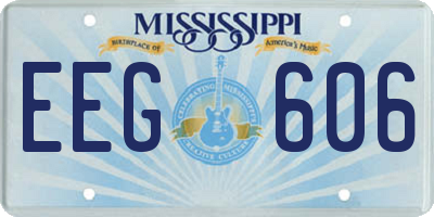 MS license plate EEG606