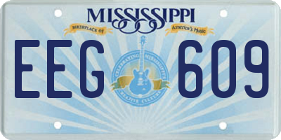MS license plate EEG609