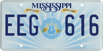MS license plate EEG616