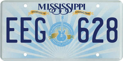 MS license plate EEG628
