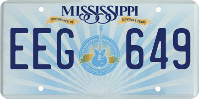 MS license plate EEG649