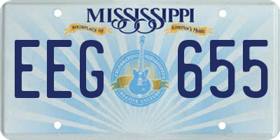 MS license plate EEG655