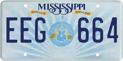 MS license plate EEG664