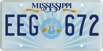 MS license plate EEG672