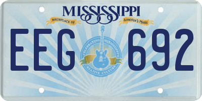 MS license plate EEG692