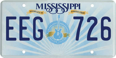MS license plate EEG726
