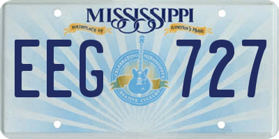MS license plate EEG727