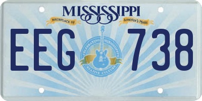 MS license plate EEG738