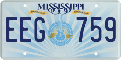 MS license plate EEG759
