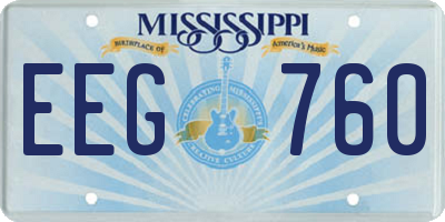 MS license plate EEG760