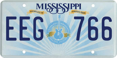 MS license plate EEG766
