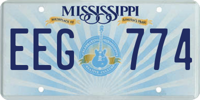 MS license plate EEG774