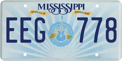 MS license plate EEG778