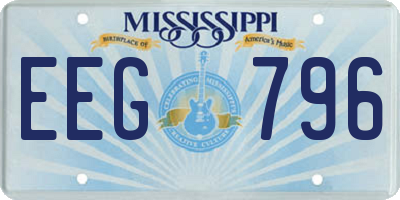 MS license plate EEG796