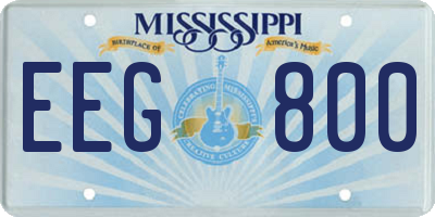 MS license plate EEG800