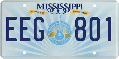 MS license plate EEG801