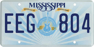 MS license plate EEG804