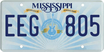 MS license plate EEG805