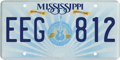 MS license plate EEG812