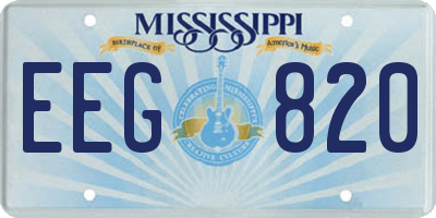 MS license plate EEG820