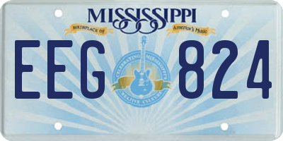 MS license plate EEG824
