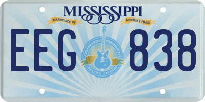 MS license plate EEG838