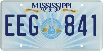 MS license plate EEG841