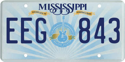 MS license plate EEG843