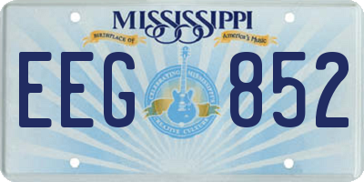 MS license plate EEG852