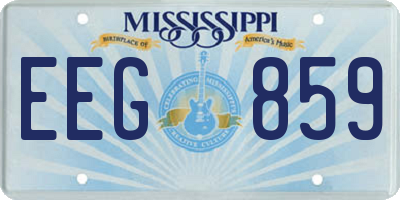 MS license plate EEG859