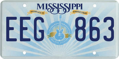 MS license plate EEG863
