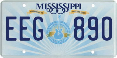 MS license plate EEG890