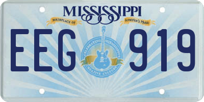 MS license plate EEG919