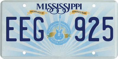 MS license plate EEG925