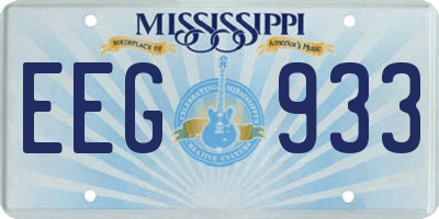 MS license plate EEG933