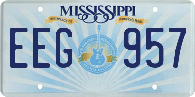 MS license plate EEG957