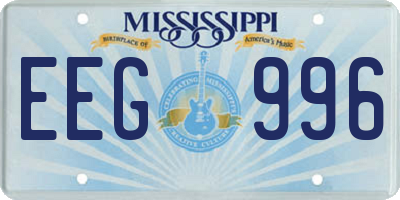 MS license plate EEG996