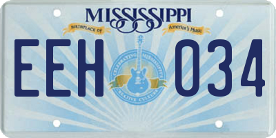 MS license plate EEH034