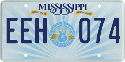MS license plate EEH074