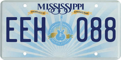 MS license plate EEH088