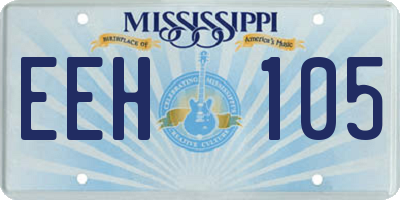 MS license plate EEH105