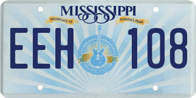 MS license plate EEH108