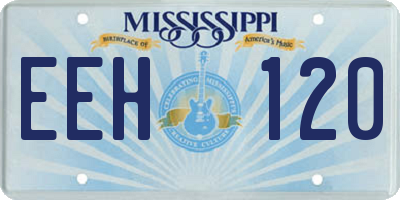 MS license plate EEH120