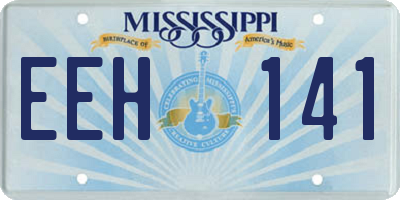 MS license plate EEH141