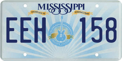 MS license plate EEH158