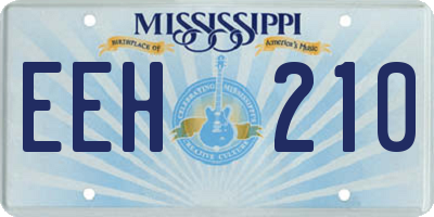 MS license plate EEH210